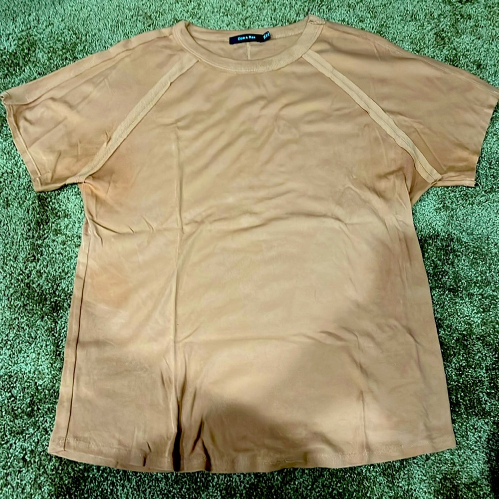 Doe & Rae Brown Short Sleeve Top